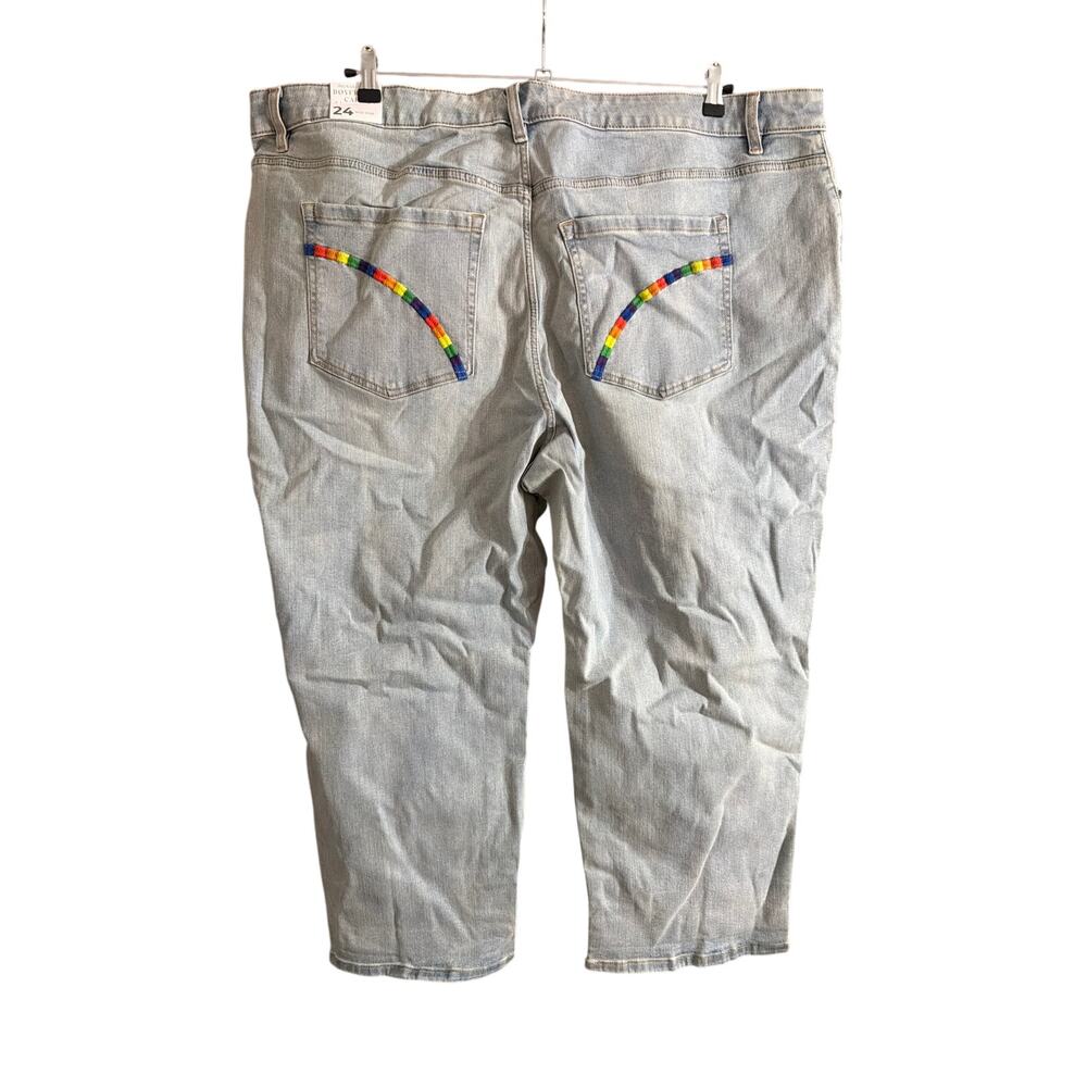 Lane Bryant Women's Plus Size Pride Rainbow Pocket Boyfriend Capri Size 24 New - Picture 2 of 8